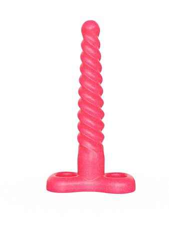 Спиралевидный гелевый плаг розового цвета - 15 см.